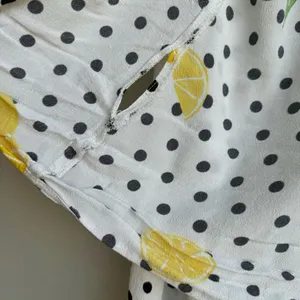 Lovers + Friends Mikayla Lemon Polka Dot Balloon Sleeve Wrap Blouse Size Small thumbnail 6