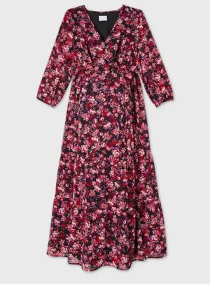 Ava & Viv Medium Floral Maternity Tie waist dress SzM thumbnail 1
