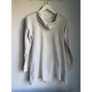CMC Color Me By Cotton White Textured Cowl Neck Tunic Top Medium USA Made thumbnail 10