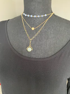 Ana A New Approach layered necklace gold thumbnail 3