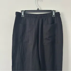 Zara Black Lyocell Viscose High Rise Wide Leg Flowy Casual Pull On Pant S thumbnail 6