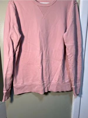 Banana Republic Women's Size Medium Crewneck Sweatshirt‎ Light Pink Clean Terry thumbnail 3
