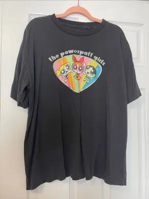 The Powerpuff Girls Black Oversized Graphic Tee thumbnail 1