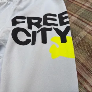 Freecity Gray Track Pants with Black and Yellow Accents thumbnail 2
