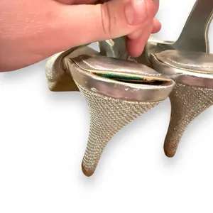 Worthington Dayne Silver Metallic Peep Toe Stiletto Heels‎ Sz 6.5 thumbnail 13