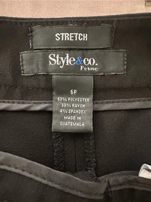 Style & Co. Black Wide-Leg Trousers thumbnail 2