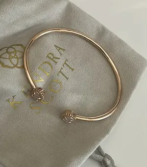 Kendra Scott Rose Gold Adjustable Bracelet Bangle thumbnail 1
