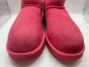 UGG Classic Ultra Mini Boots Women’s US 7 Pink Sheepskin Suede Cozy Slippers thumbnail 4