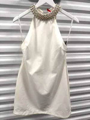 Retrofete Penelope Open Back Mini Dress White Womens Size Large thumbnail 6