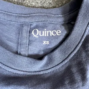 Quince Women Blue Organic Cotton Slub Long Sleeve Crew Neck Tee XS Vertical Seam thumbnail 5