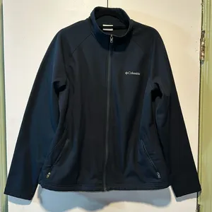 Columbia navy blue zip up softshell jacket with pockets size XL thumbnail 1