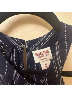 Mossimo Navy Tank Top Blouse Medium Blue thumbnail 4