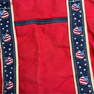 Joe Boxer red blue apples stars teacher shoulder bag patriotic tote school VTG thumbnail 6