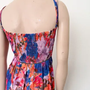 [City Chic] Blue Purple Abstract Floral Print Stained Glass Maxi Dress Sz 20 / L thumbnail 11