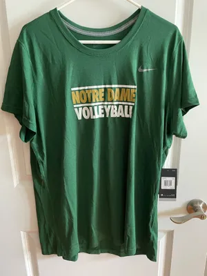 Nike Dri fit notre dame volleyball short sleeve t shirt thumbnail 1