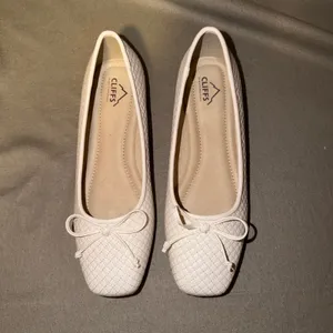 Cliffs White Mountain Bessy Cream Quilted Square Toe Ballet‎ Flats C35326-171 10 thumbnail 4
