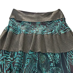 Vintage Low Rise Tiered Midi Skirt 90s Y2K Indie Sleaze Grunge Boho Romantic thumbnail 3