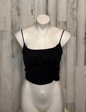 Live in the Moment Black Ruched Cami Top Women’s Size M thumbnail 1