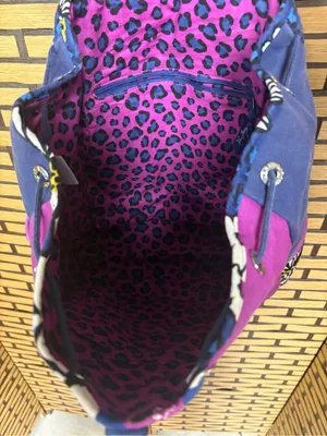 Vera Bradley Purple And Navy Backpack thumbnail 8