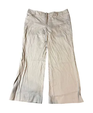 Gap‎ Perfect Trouser Women Crop Capri 12R Mid Rise Tan Beige Brown Pants Pockets thumbnail 1