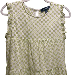 ModCloth Day Tripping Eyelet‎ Flower Fields Trapeze Dress Green White Sz M NEW thumbnail 8