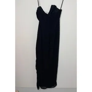Katie May Come On Home Black Swiss Dot Midi Dress Womens Small Black Tie Event thumbnail 3