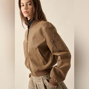 Prómesa Bombs Away vegan leather bomber jacket thumbnail 2