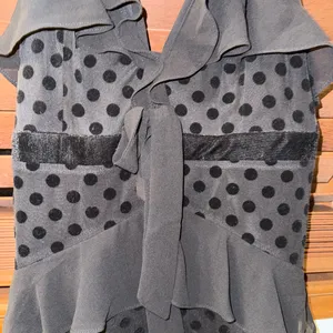 NWT Anthropologie x Endless Rose Dotty Sleeveless V-Neck Ruffled Maxi Dress S thumbnail 9