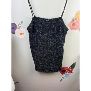 Madewell Black Polka Dot Sleeveless Camisole Tank Top - Size - 8 thumbnail 5