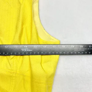 J.Crew Piqué Fit & Flare Dress‎ Womens 12 Yellow Sleeveless Cotton 50344 Size 12 thumbnail 3