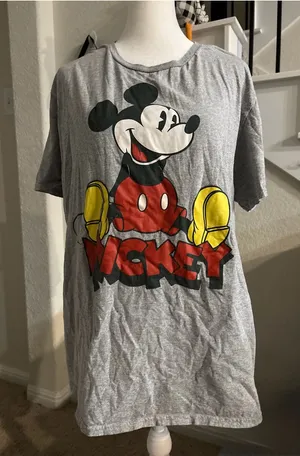 Disney Gray Mickey Mouse Graphic Tee thumbnail 1