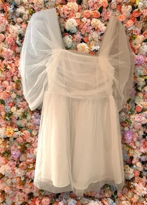 White Tulle Mini Dress thumbnail 1