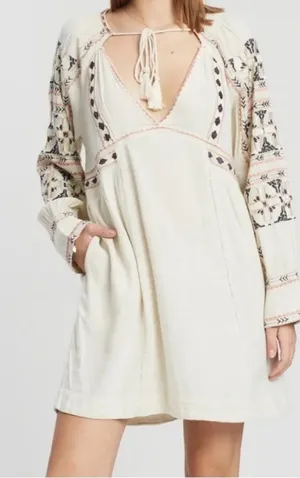 NWT Free People All My Life Embroidered Mini Dress thumbnail 1