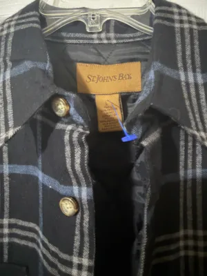 St. John's Bay Men's Quilted Lined Plaid Flannel Shirt Size Large thumbnail 4
