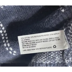 A New Day Sweater Vest Blue White Size Medium V Neck Academia Cozy Fall Winter thumbnail 6