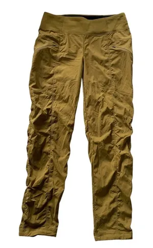 Prana Koen Pant Womens Small Short Khaki Ruched Hiking Outdoor Gorpcore thumbnail 1