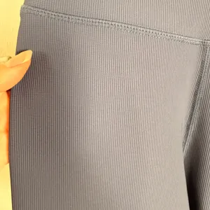 WILO The Label Navy Ribbed High Waisted Leggings WL24-157 Size Small NEW thumbnail 5
