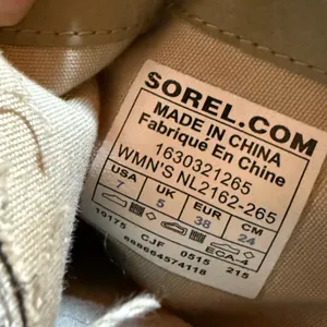 Sorel Major Low Women’s Ankle Boot‎ Tan / Flax Canvas & Suede Combo Sz 7 Hiking thumbnail 4