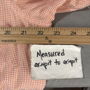 Old Navy Button Up Shirt Size XL Orange Gingham Cotton Preppy Business Casual thumbnail 8