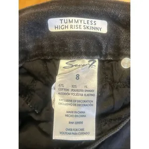 Seven7 Jeans Womens 8 Black Distressed Tummyless High Rise Skinny Stretch (5849) thumbnail 8
