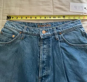 Mother Snacks Pleated Fun Dip Puddle Jeans thumbnail 12