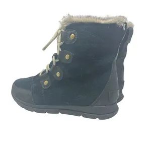 Sorel Explorer Joan Suede Boots Lace-Up Waterproof Weather‎ Black Size US 9.5 thumbnail 10