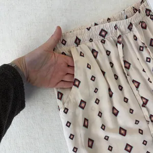 Love Wish Womens Large Wide Leg Tropical‎ Border Print Rayon Elastic Waist Pants thumbnail 6