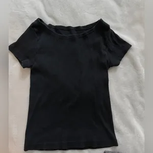 Brandy Melville Black Short Sleeve Top thumbnail 1
