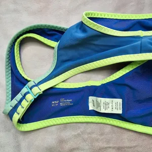 Aerie Blue Green Scoop V Neck Padded Hook Bikini Top Swimwear‎ XS thumbnail 3