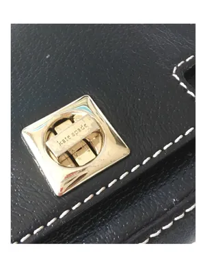 Kate Spade  Iconic Turnlock Gold Chain Handle Mini Bag Handbag  Black Leather thumbnail 9