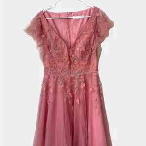 NEW Mac Duggal 11224 - Pink V-Neck‎ A-Line Prom Gown Maxi Dress Size 8 thumbnail 5