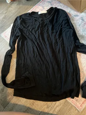 Oak + fort Classic Black Long-Sleeve Women's Top thumbnail 4