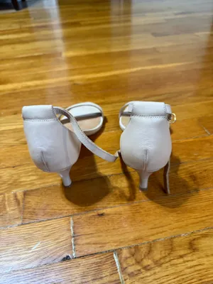 Corso Como kitten heel sandal with ankle strap in nude leather thumbnail 4