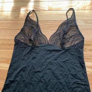Calvin Klein Black Lace Slip Dress Womens Medium Intimates thumbnail 2
